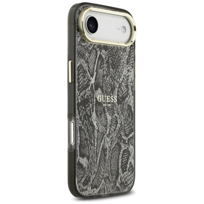 Pouzdro MagSafe pro Apple iPhone 17 Air, Guess, Python Pattern, Černá