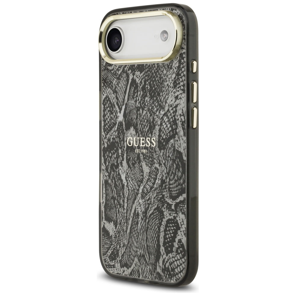 Pouzdro MagSafe pro Apple iPhone 17 Air, Guess, Python Pattern, Černá