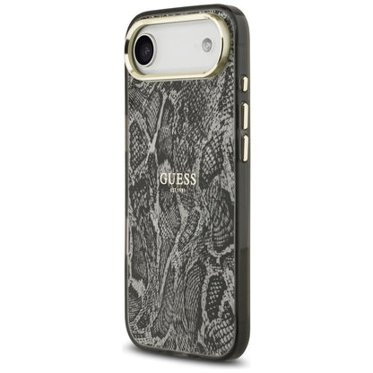 Pouzdro MagSafe pro Apple iPhone 17 Air, Guess, Python Pattern, Černá