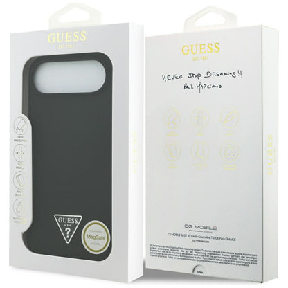 Pouzdro MagSafe pro Apple iPhone 17 Air, Guess, Triangle Logo, Černá