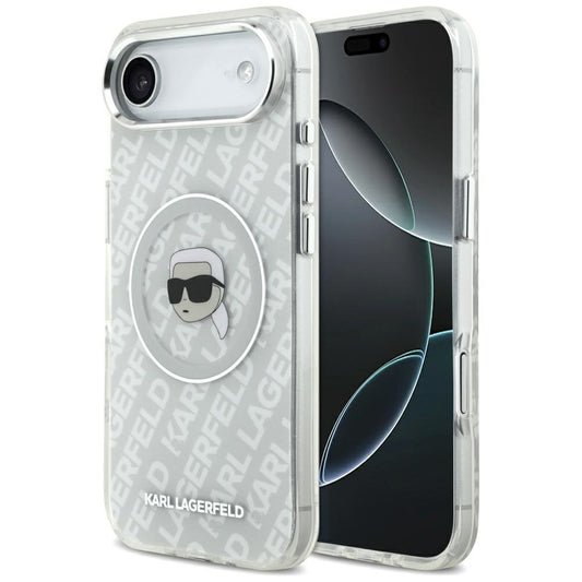 Pouzdro MagSafe pro Apple iPhone 17 Air, Karl Lagerfeld, IML Karl`s Head, Šedá