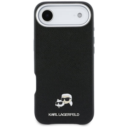 MagSafe Case for Apple iPhone 17 Air, Karl Lagerfeld, Karl & Choupette Head's Pin, Black