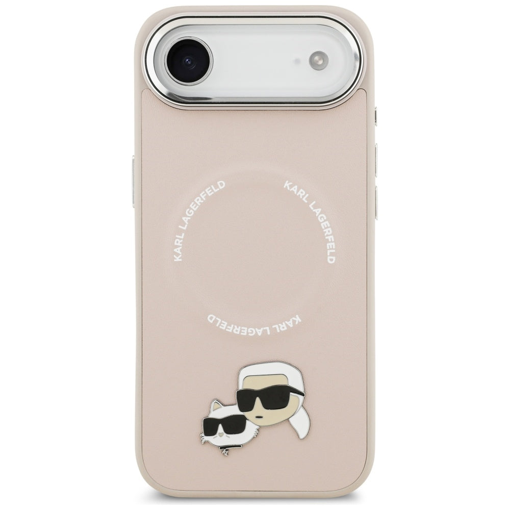 Pouzdro MagSafe pro Apple iPhone 17 Air, Karl Lagerfeld, Karl & Choupette Pins, Růžová