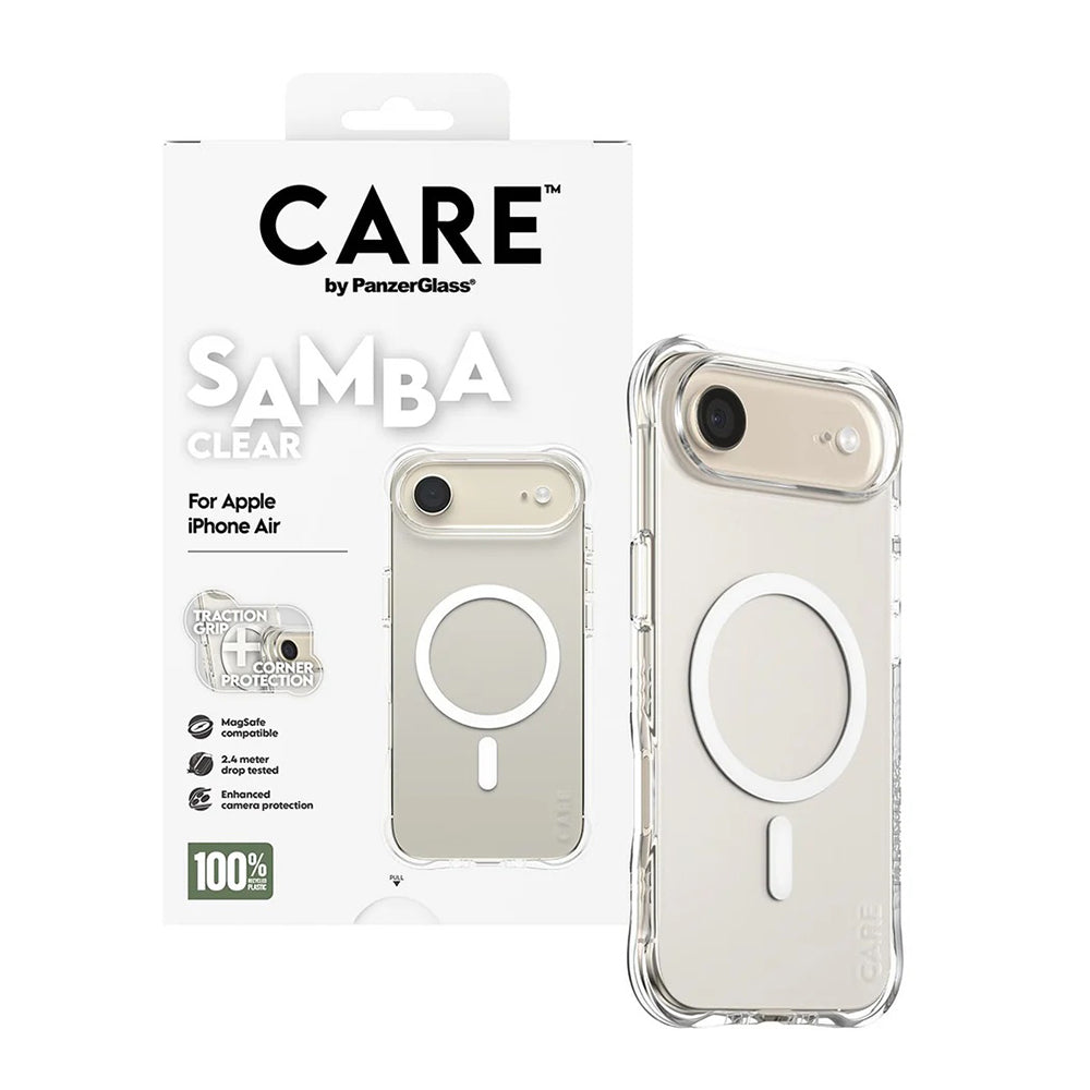 Pouzdro MagSafe pro Apple iPhone 17 Air, PanzerGlass, Care Fashionable, Průhledná Bílá