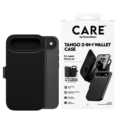 Pouzdro MagSafe pro Apple iPhone 17 Air, PanzerGlass, Care Feature Tango Two-in-One, Černá