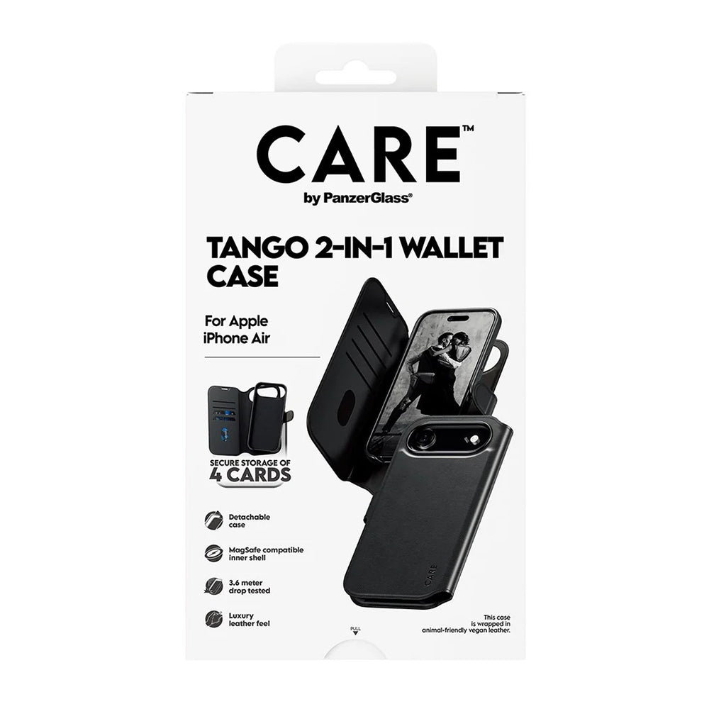 Pouzdro MagSafe pro Apple iPhone 17 Air, PanzerGlass, Care Feature Tango Two-in-One, Černá