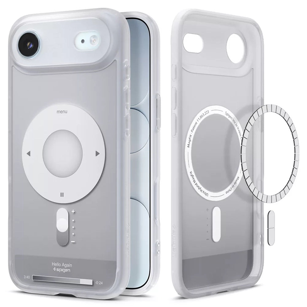Pouzdro MagSafe pro Apple iPhone 17 Air, Spigen, Ultra Hybrid Classic, Stříbrné