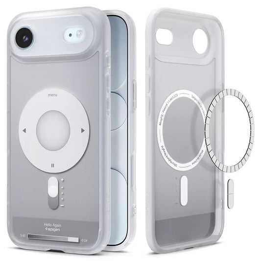 Pouzdro MagSafe pro Apple iPhone 17 Air, Spigen, Ultra Hybrid Classic, Stříbrné