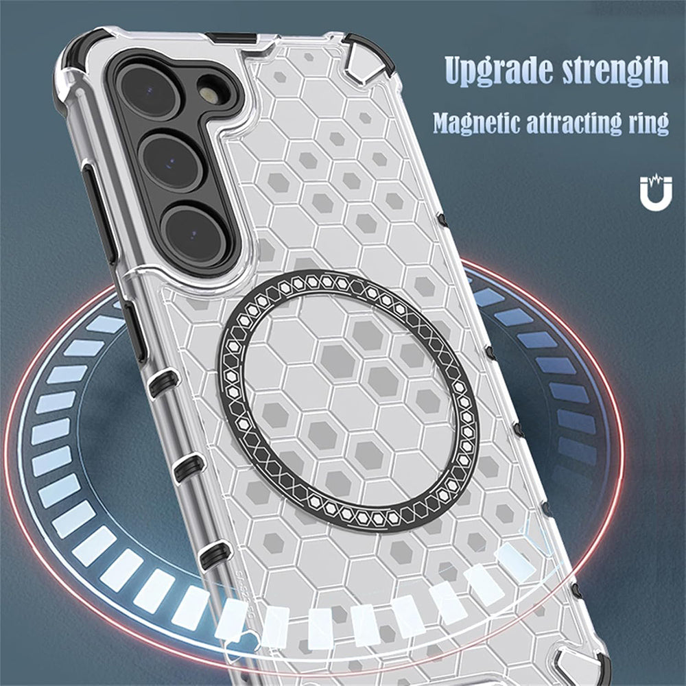 Pouzdro MagSafe pro Apple iPhone 17 Air, Techsuit, HoneyComb Shield, Bílá