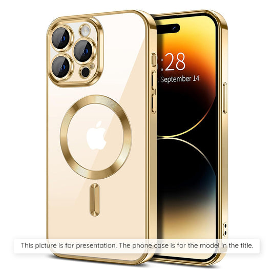 Pouzdro MagSafe pro Apple iPhone 17 Air, Techsuit, Luxury Crystal, Zlaté