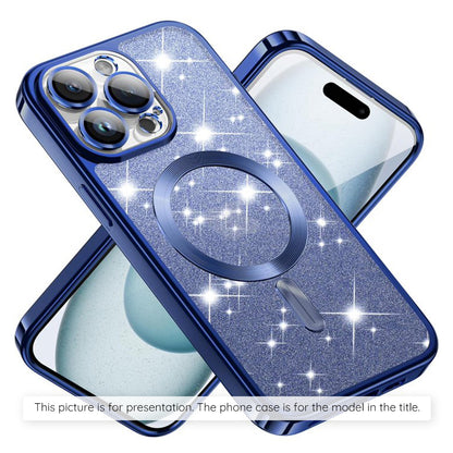 Pouzdro MagSafe pro Apple iPhone 17 Air, Techsuit, Luxury Glitter, Modrá