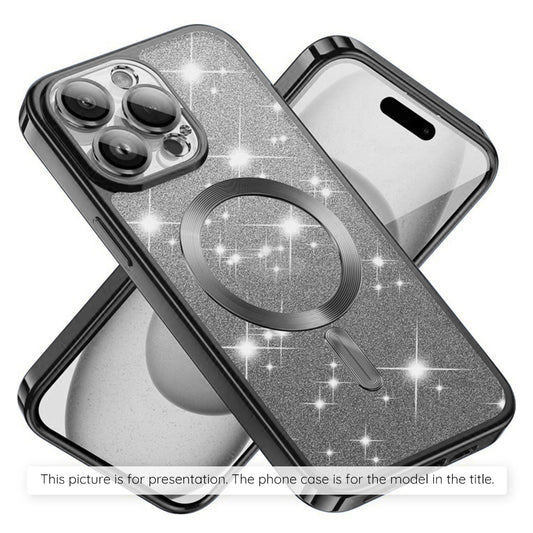 Pouzdro MagSafe pro Apple iPhone 17 Air, Techsuit, Luxury Glitter, Černá