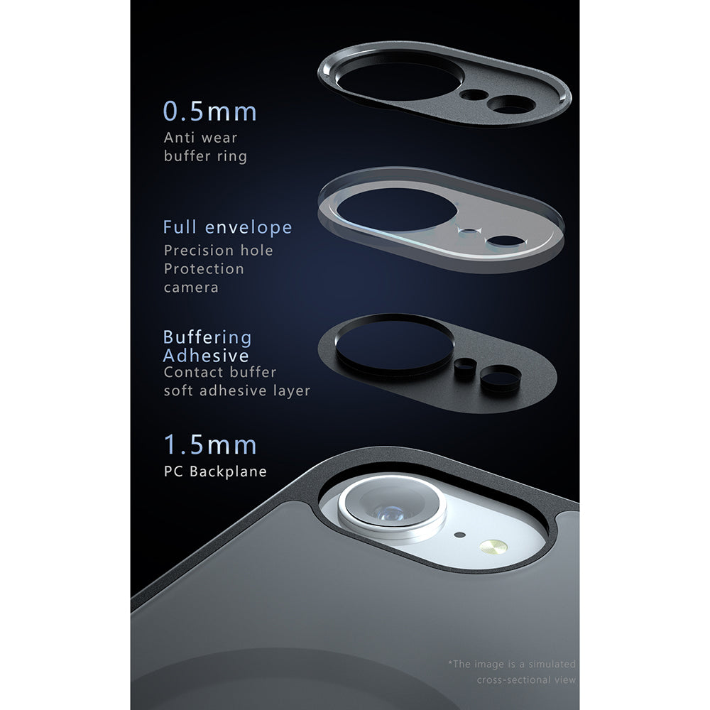 Pouzdro MagSafe pro Apple iPhone 17 Air, Techsuit, PureFrost, Černá