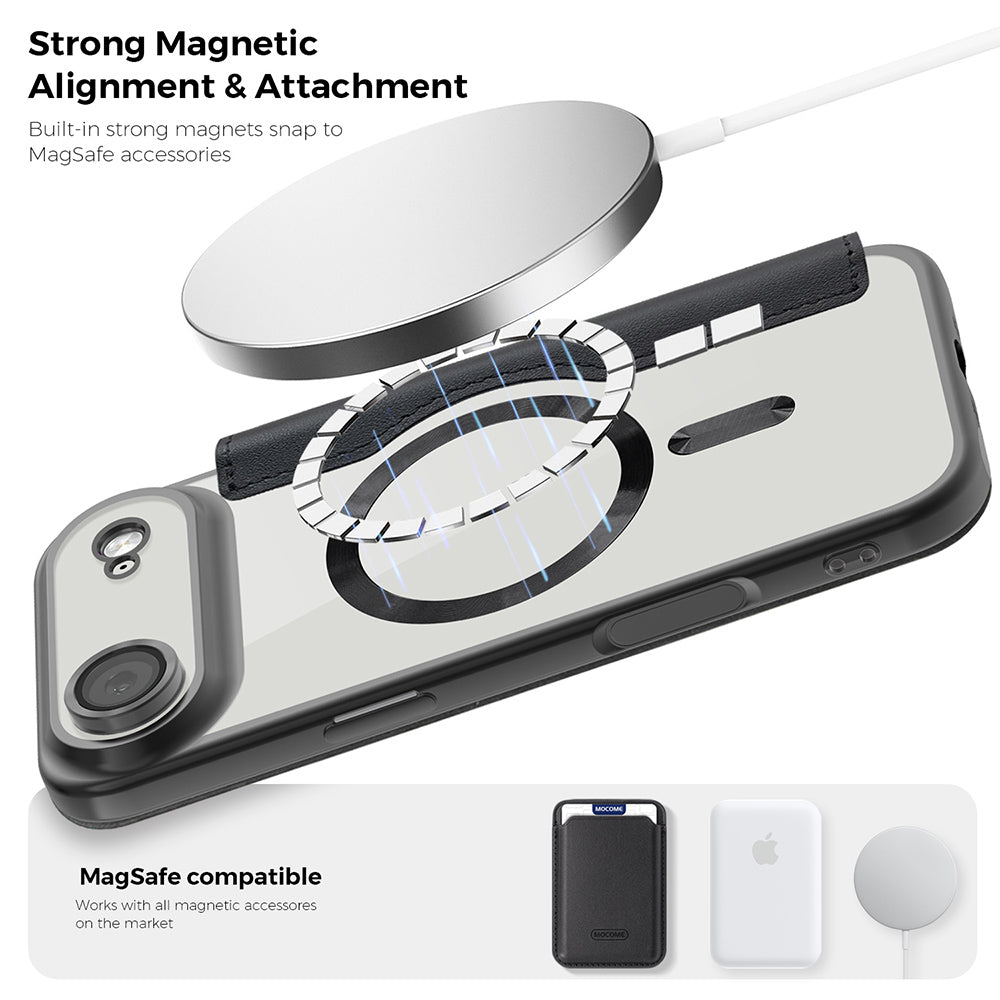 Pouzdro MagSafe pro Apple iPhone 17 Air, Techsuit, SmartMag Book, Modrá