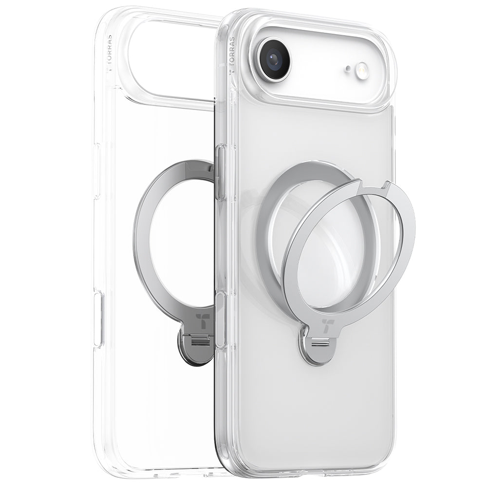 Pouzdro MagSafe pro Apple iPhone 17 Air, Torras, Ostand Spin, Průhledné