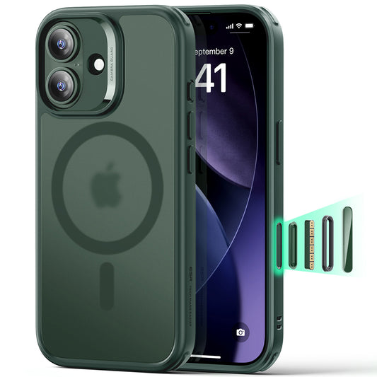 Pouzdro MagSafe pro Apple iPhone 17, ESR, Classic Hybrid, Saténově zelené