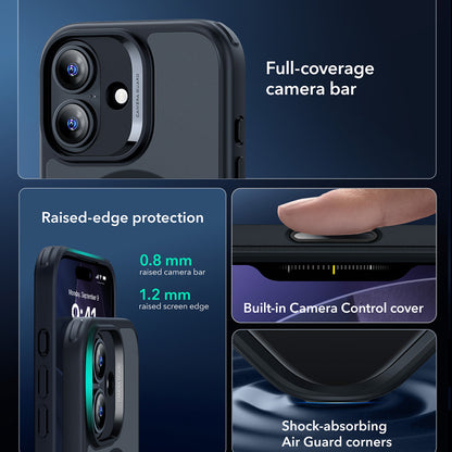 Pouzdro MagSafe pro Apple iPhone 17, ESR, Classic Hybrid, Saténově černé