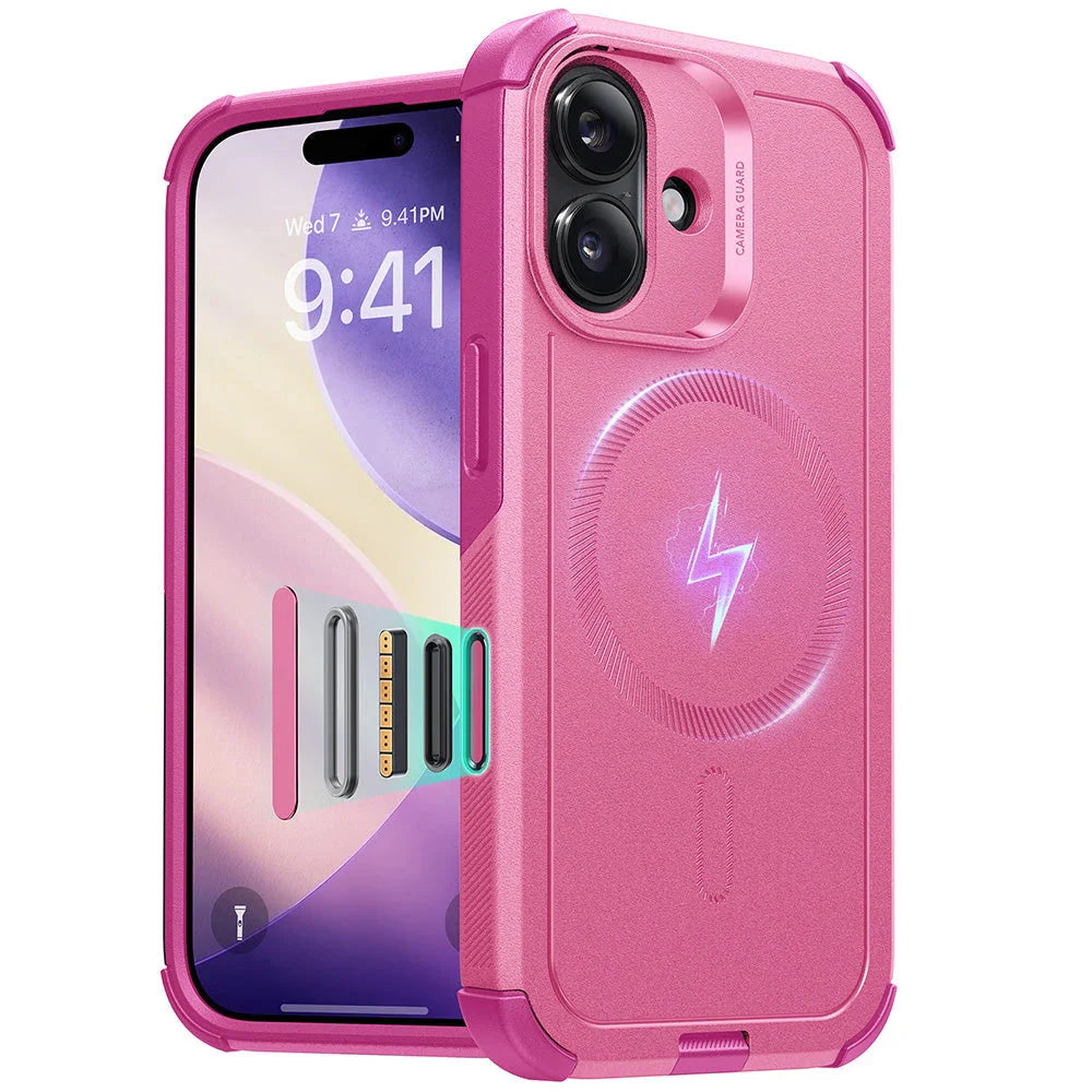 Pouzdro MagSafe pro Apple iPhone 17, ESR, Cyber, Růžová