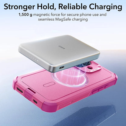 Pouzdro MagSafe pro Apple iPhone 17, ESR, Cyber, Růžová