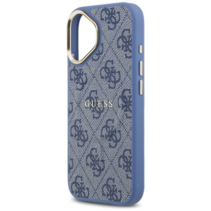 Pouzdro MagSafe pro Apple iPhone 17, Guess, 4G Classic, Modrá