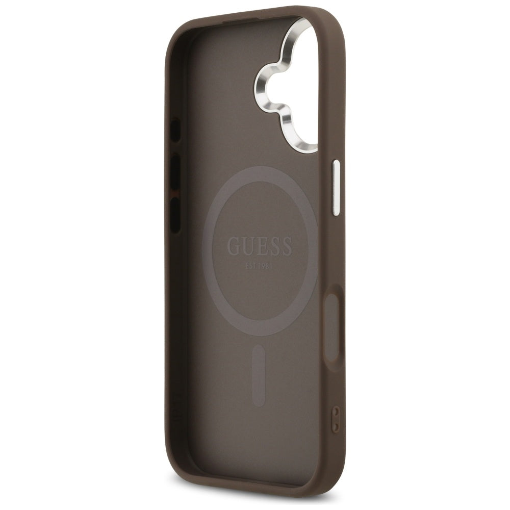 MagSafe Case for Apple iPhone 17, Guess, 4G Classic Logo, Brown