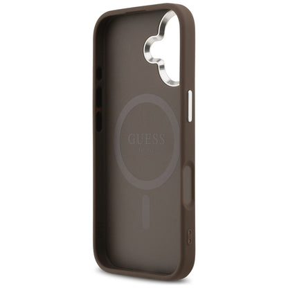 MagSafe Case for Apple iPhone 17, Guess, 4G Classic Logo, Brown