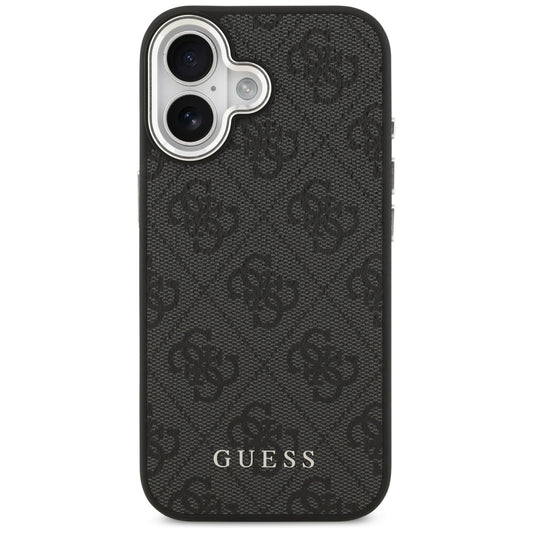 Pouzdro MagSafe pro Apple iPhone 17, Guess, 4G Classic Logo, Černá