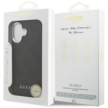 MagSafe Case for Apple iPhone 17, Guess, 4G Classic Logo, Black