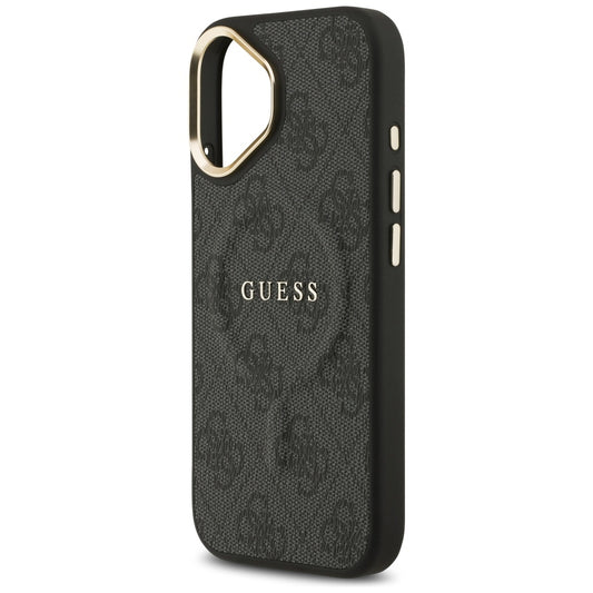 Pouzdro MagSafe pro Apple iPhone 17, Guess, 4G Classic, Černá
