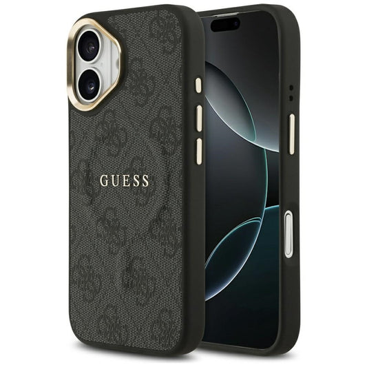 Pouzdro MagSafe pro Apple iPhone 17, Guess, 4G Classic, Černá