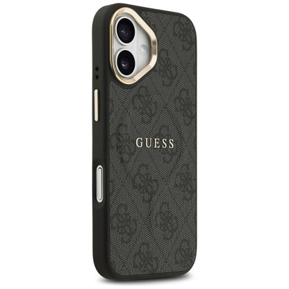 Pouzdro MagSafe pro Apple iPhone 17, Guess, 4G Classic, Černá
