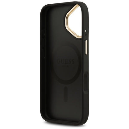 Pouzdro MagSafe pro Apple iPhone 17, Guess, 4G Classic, Černá