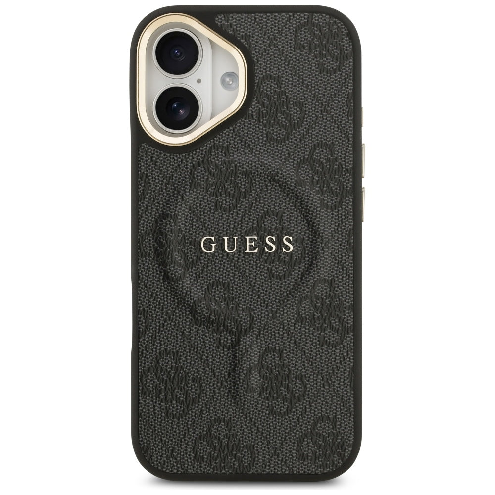 Pouzdro MagSafe pro Apple iPhone 17, Guess, 4G Classic, Černá