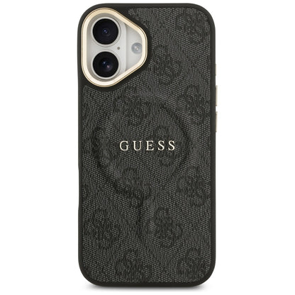 Pouzdro MagSafe pro Apple iPhone 17, Guess, 4G Classic, Černá