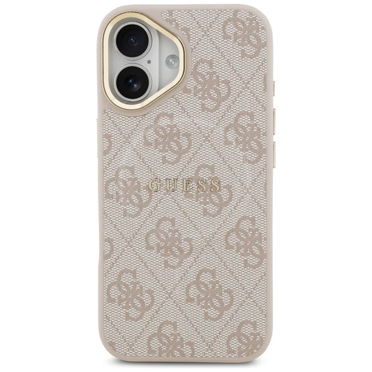 Pouzdro MagSafe pro Apple iPhone 17, Guess, 4G Classic, Růžové