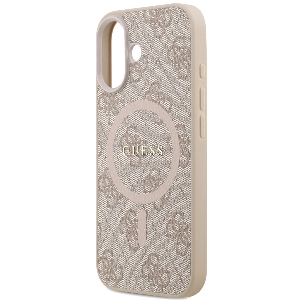 MagSafe Case for Apple iPhone 17, Guess, 4G Ring Classic Logo, Pink