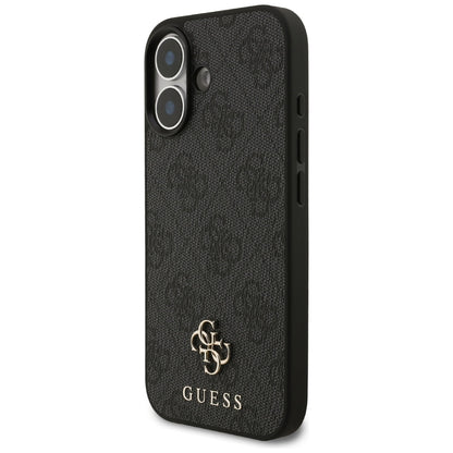 Pouzdro MagSafe pro Apple iPhone 17, Guess, 4G Small and Classic Logo, Černá