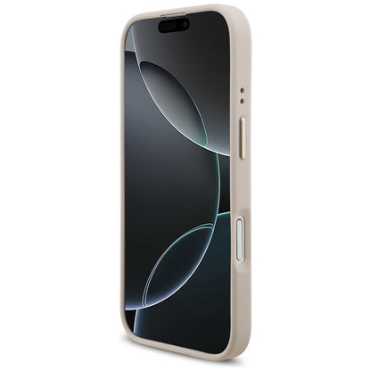 Pouzdro MagSafe pro Apple iPhone 17, Guess, 4G Strass Logo, Růžové