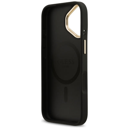 Pouzdro MagSafe pro Apple iPhone 17, Guess, 4G Stripe, Černá