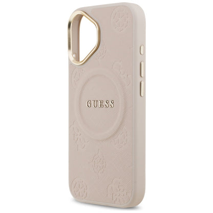 MagSafe Case for Apple iPhone 17, Guess, Peony Hot Stamp, Pink