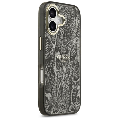 Pouzdro MagSafe pro Apple iPhone 17, Guess, Python Pattern, Černá