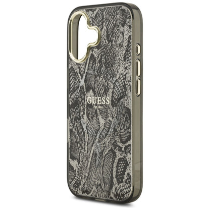 Pouzdro MagSafe pro Apple iPhone 17, Guess, Python Pattern, Černá