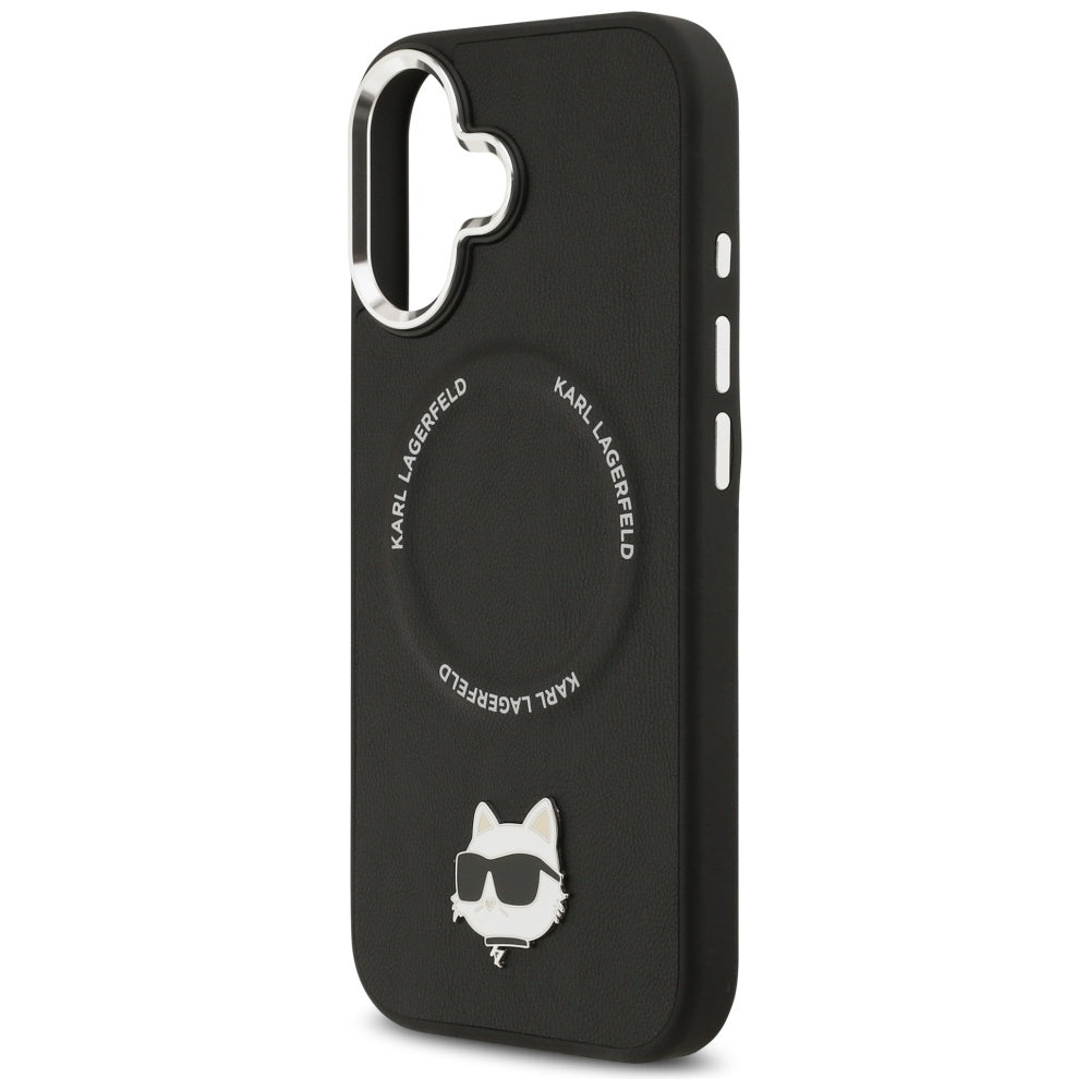 Pouzdro MagSafe pro Apple iPhone 17, Karl Lagerfeld, Choupette Pin, Černá