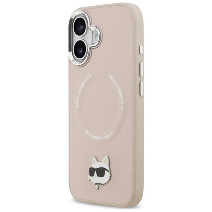 Pouzdro MagSafe pro Apple iPhone 17, Karl Lagerfeld, Choupette Pin, Růžová