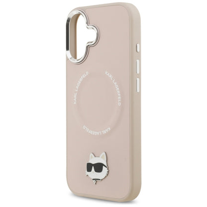 Pouzdro MagSafe pro Apple iPhone 17, Karl Lagerfeld, Choupette Pin, Růžová