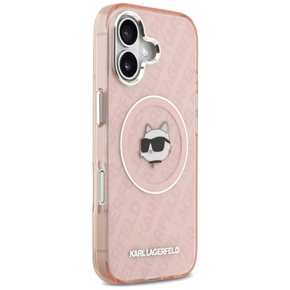 MagSafe Case for Apple iPhone 17, Karl Lagerfeld, IML Choupette's Head, Pink