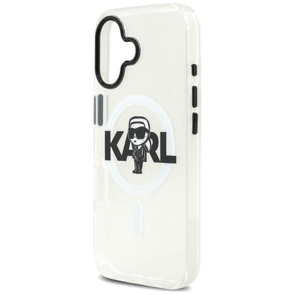 MagSafe Case for Apple iPhone 17, Karl Lagerfeld, IML Sketch Logo Karl, Transparent