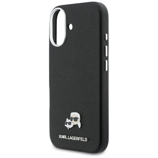 MagSafe Case for Apple iPhone 17, Karl Lagerfeld, Karl & Choupette Head's Pin, Black