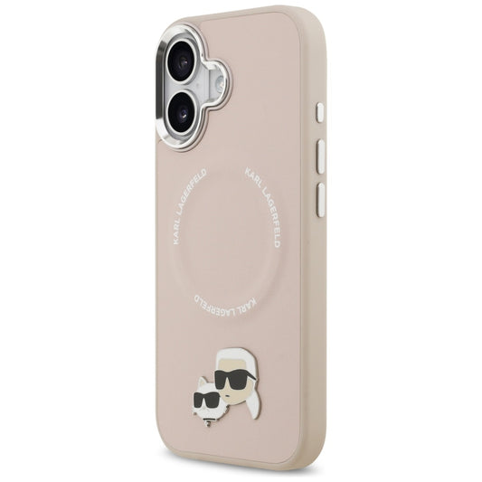 Pouzdro MagSafe pro Apple iPhone 17, Karl Lagerfeld, Karl & Choupette Pins, Růžové