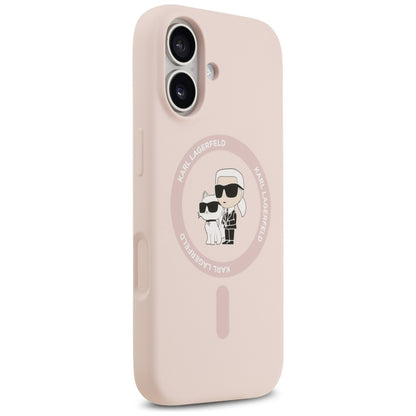 MagSafe Case for Apple iPhone 17, Karl Lagerfeld, Ring Karl & Choupette, Pink